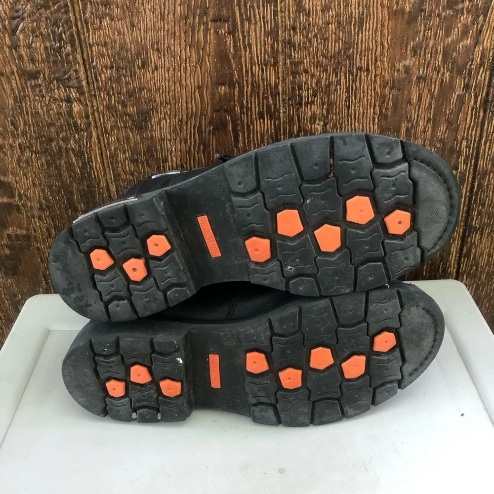 Harley-Davidson Black Lace-Up Motorcycle Boots with Metal Accents Men’s 13